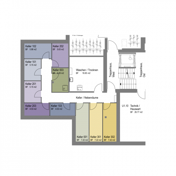 Wohnung 003 Erdgeschoss mit Raumhöhe 3.79 m
