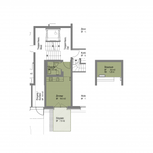 Wohnung 003 Erdgeschoss mit Raumhöhe 3.79 m